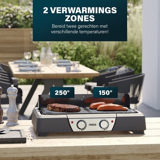 Princess 112254 Elektrische barbecue en tafelgrill - Barbecue