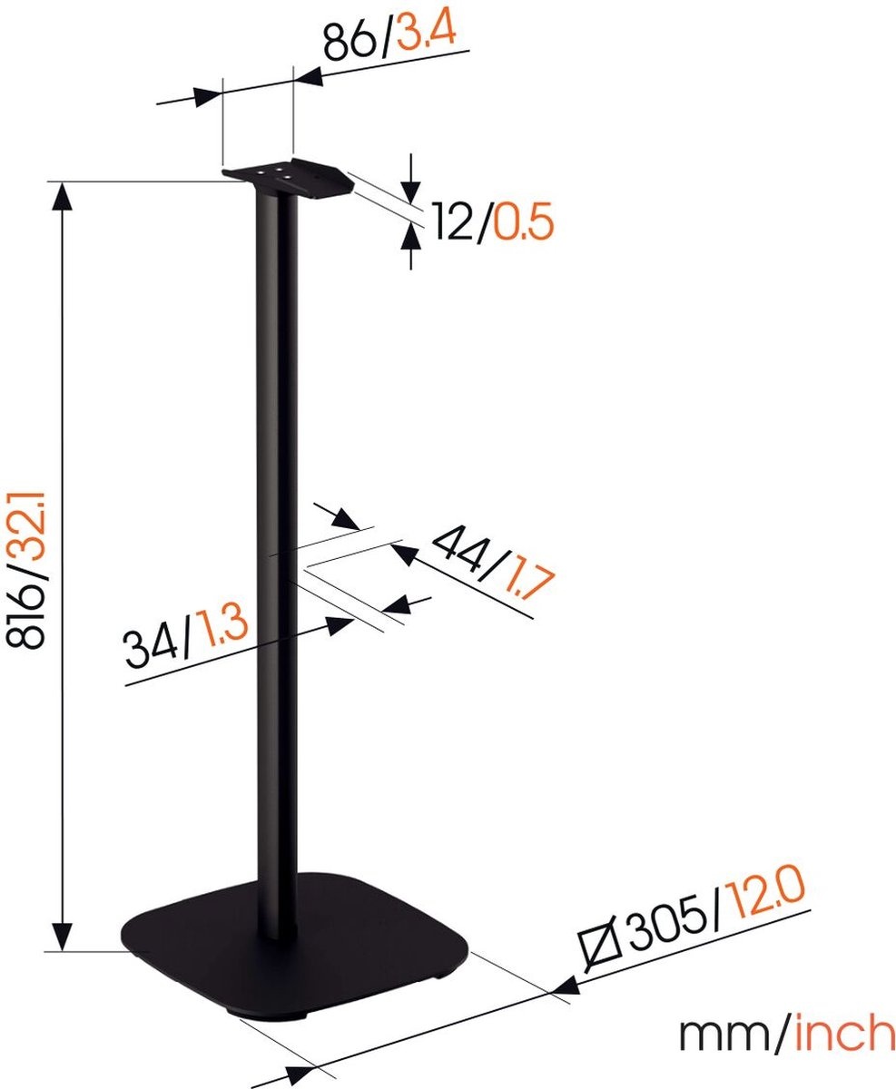 Vogel's SFS 4133 voor Sonos Era 300 Zwart - Speakerstandaard