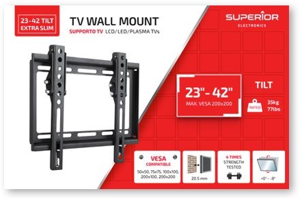 Superior Electronics SUPSTV008 - TV muurbeugel