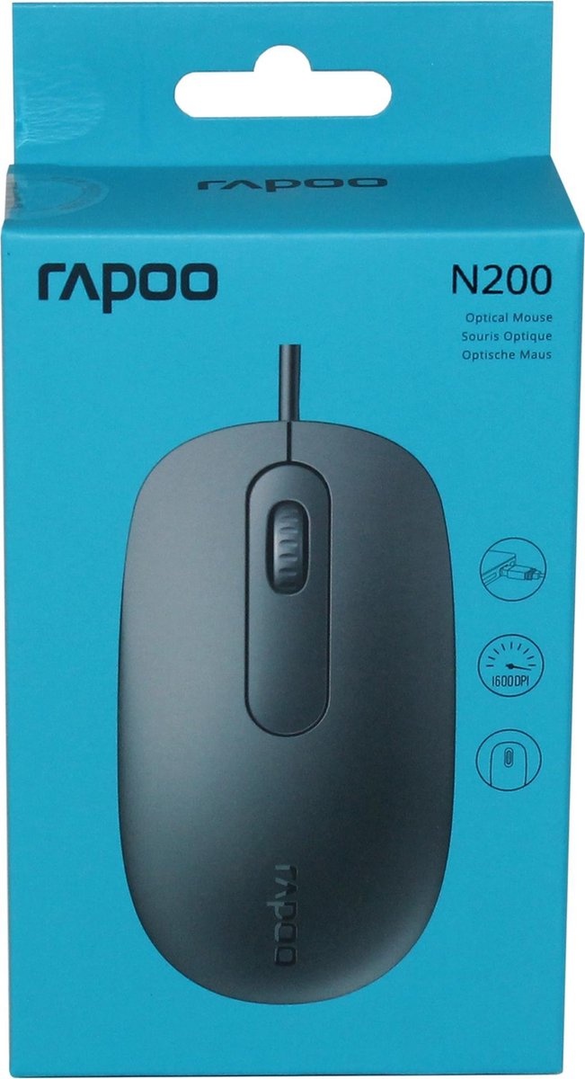 Rapoo N200 Zwart - Muis