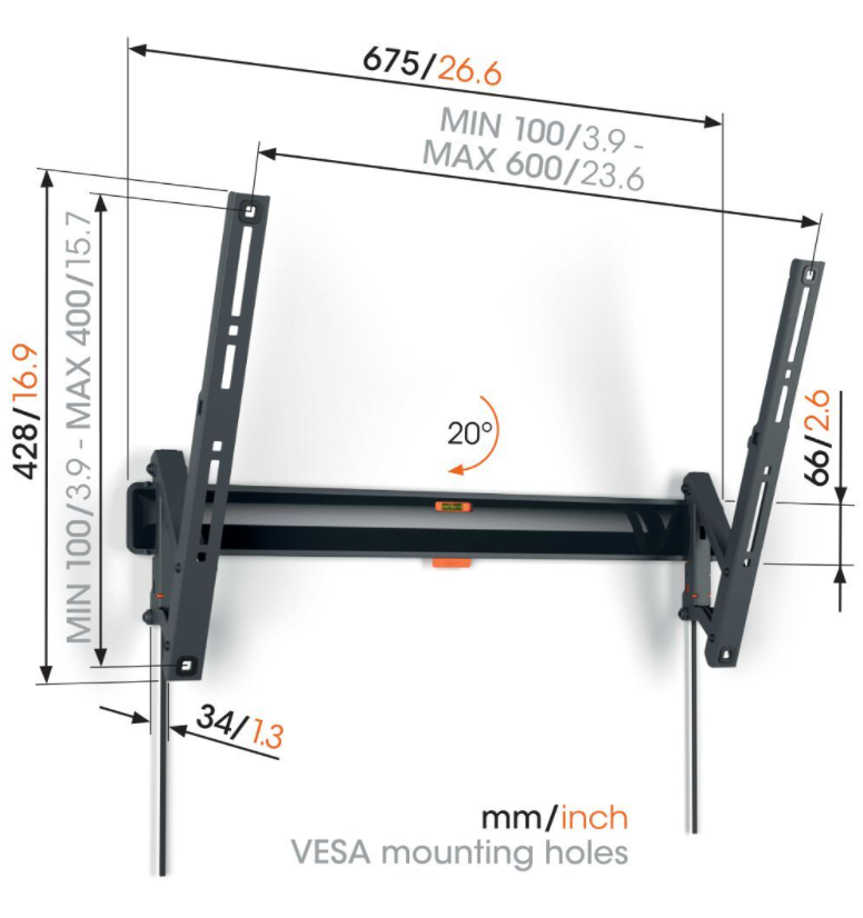 Vogel's TVM 3615 Muurbeugel (40-77 inch) - TV muurbeugel