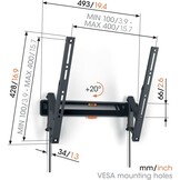 Vogel's TVM 3415 Muurbeugel (32-65 inch) - TV muurbeugel