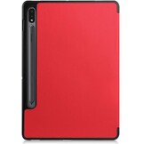 Just in Case Samsung Galaxy Tab S7 TriFold Smart Book Case Pen Slot Rood - Beschermhoes