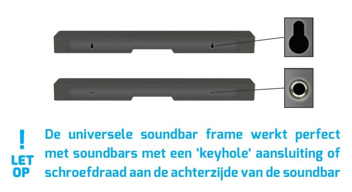 Cavus SBU03 Universele Soundbar muurbeugel - Muurbeugel