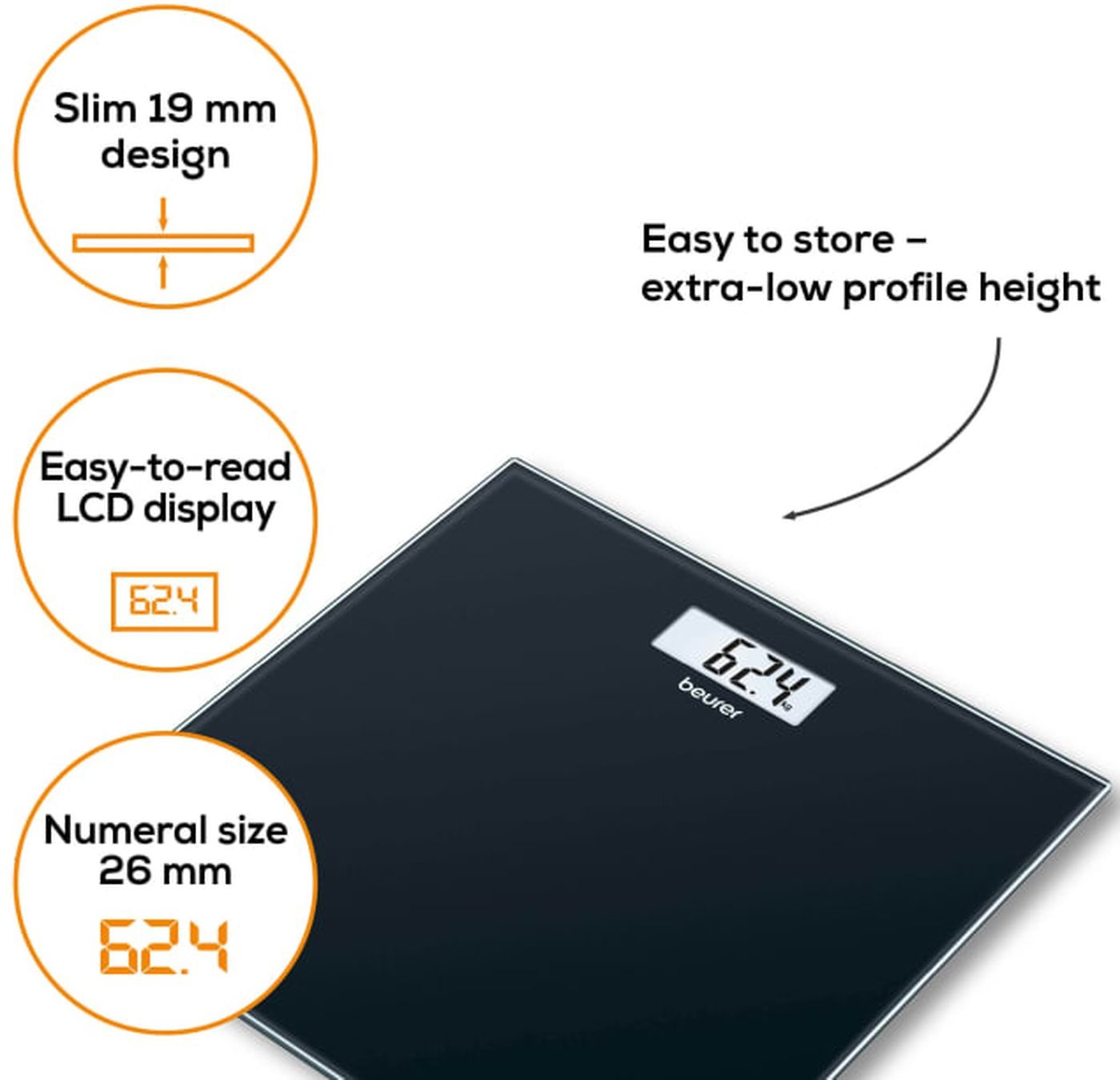 Beurer GS 10 Black - Personenweegschaal