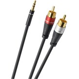 Oehlbach D1C33191 SL Audiokabel 3.5mm 2x RCA 2,0M Zwart