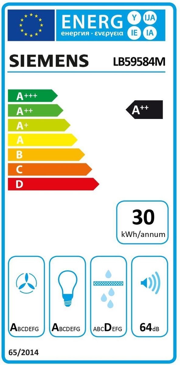 Siemens LB59584M - Inbouw afzuigkap
