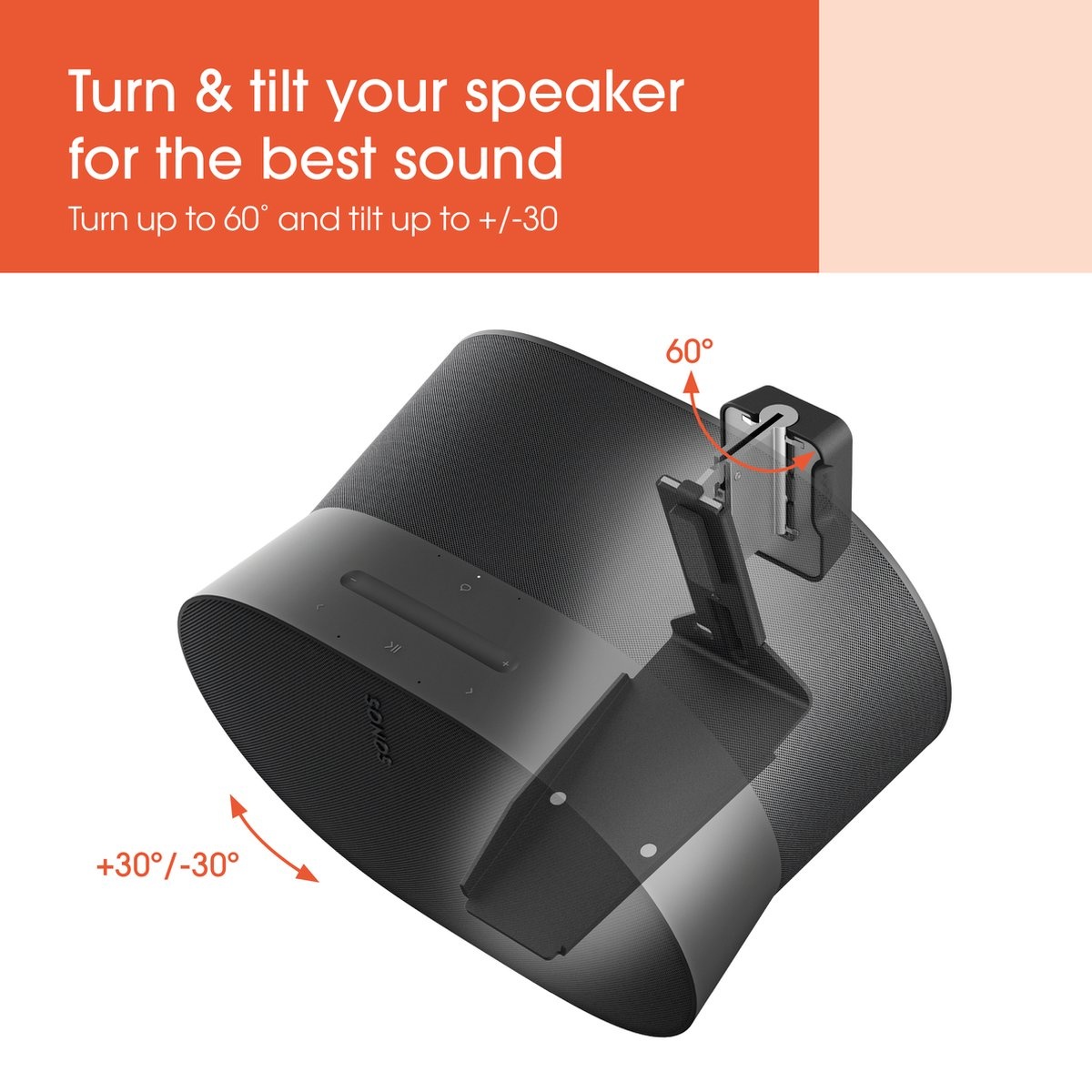 Vogel's SWM 4131 voor Sonos Era 300 Zwart