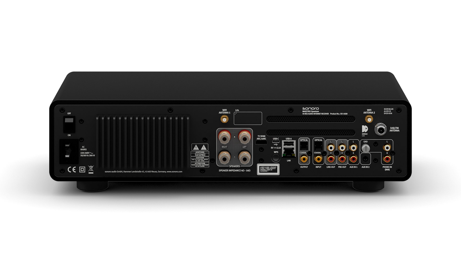 Sonoro MAESTRO Quantum Mat zwart - Receiver