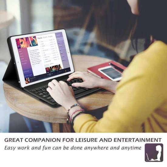 Just in Case Premium Bluetooth keyboard hoes voor iPad 9.7 (2017/2018) Zwart - Tablethoes
