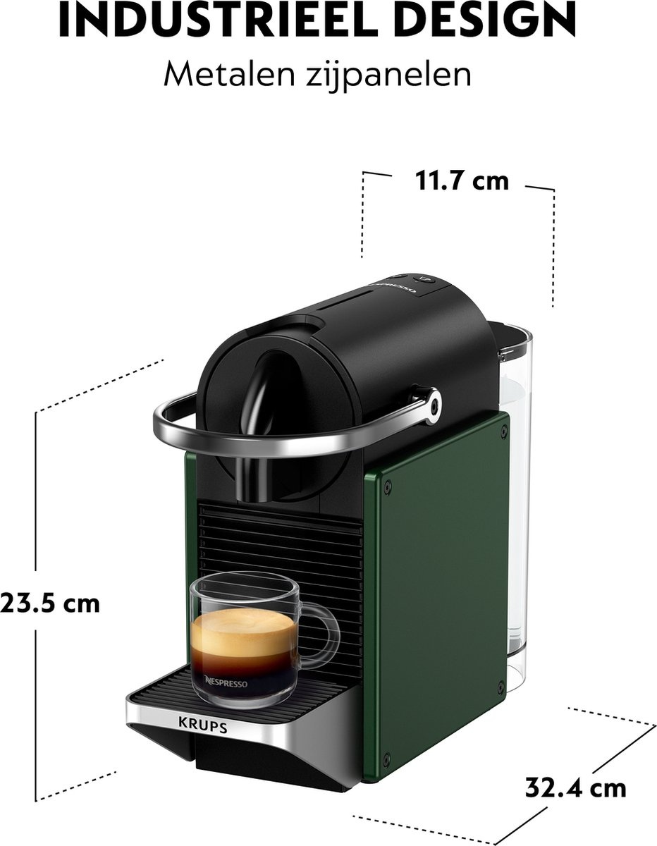 Krups Nespresso Pixie XN3063 Groen - Koffiemachine