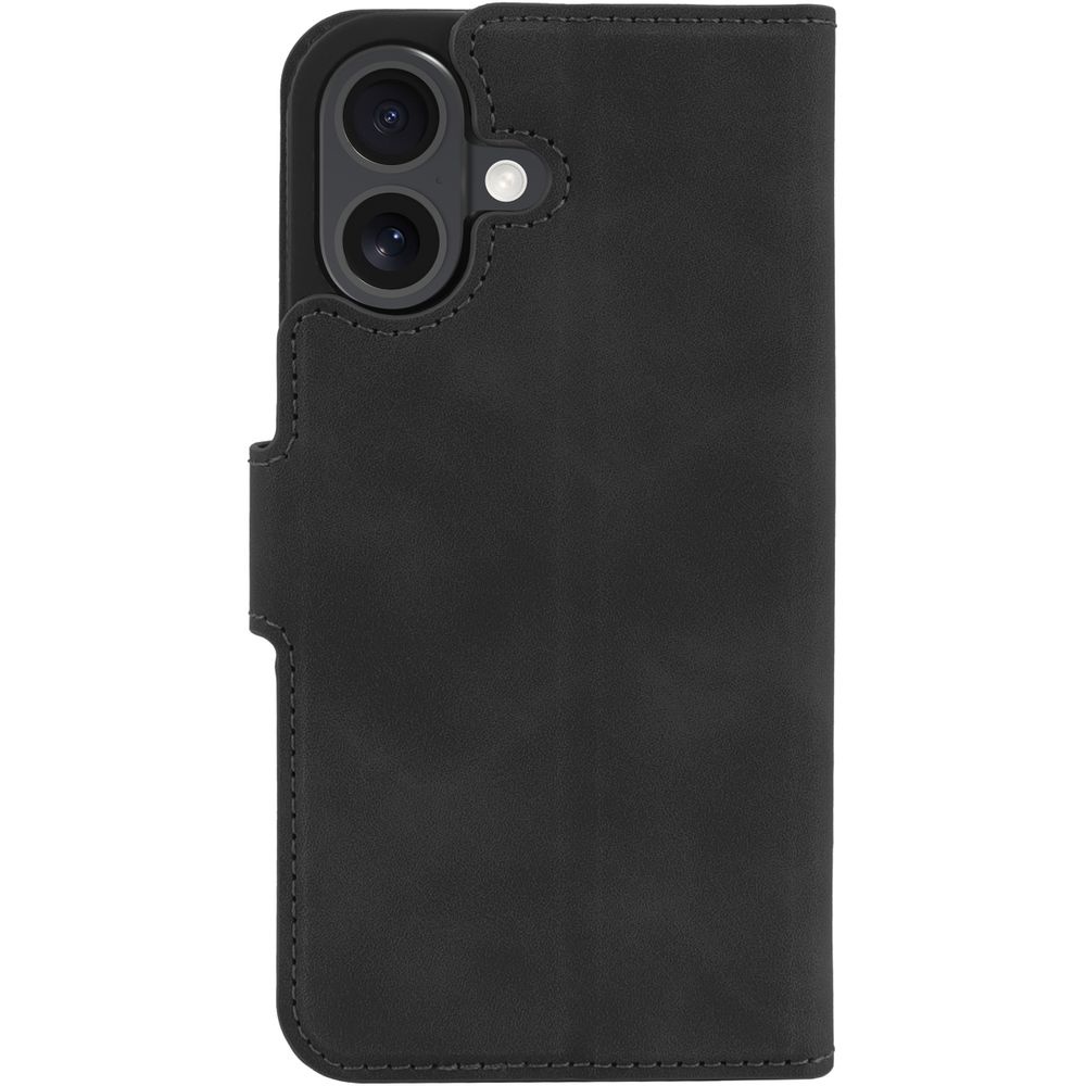 Just in Case iPhone 16 Premium Wallet Case Zwart - Telefoonhoesje