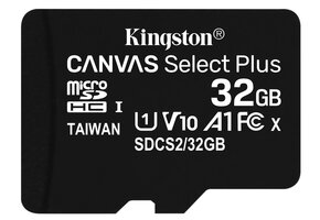 Kingston Canvas Select Plus microSDHC 32GB - Micro SD kaart