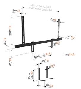 Vogel's SOUND 3550 - Muurbeugel