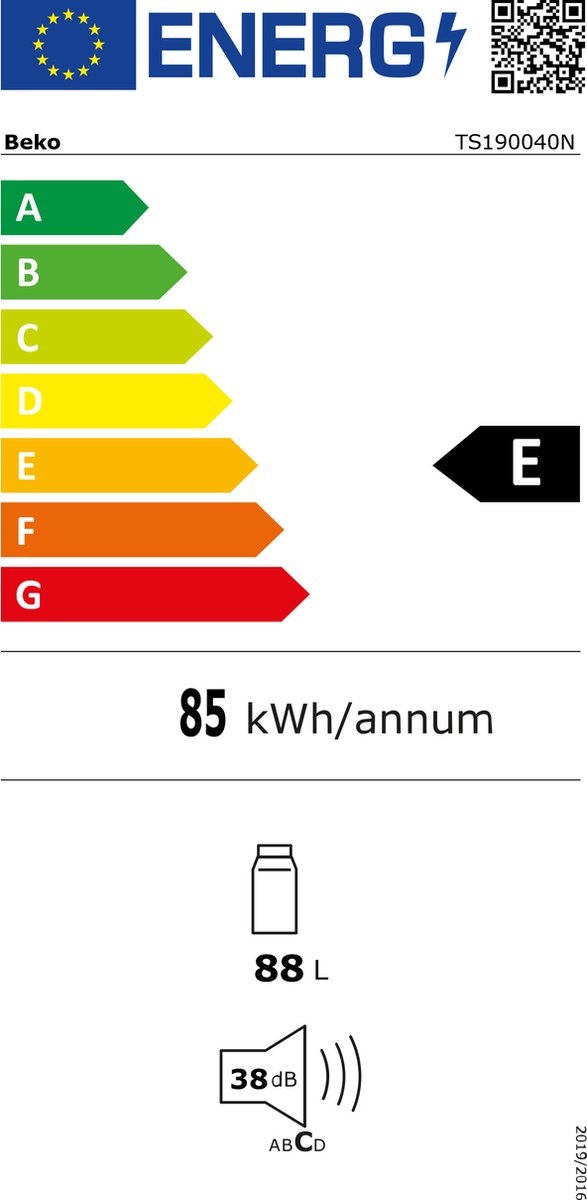 Beko TS190040N - Vrijstaande koelkast