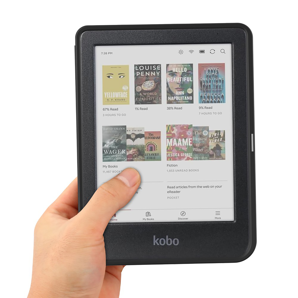 Just in Case Kobo Clara Folio Case Zwart - Beschermhoes