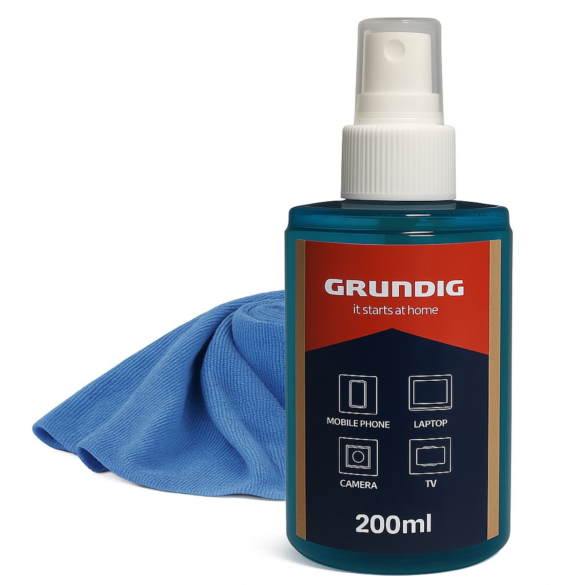 Grundig Schermreinigingsspray 200ml + Microvezeldoek