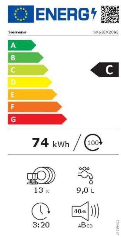Siemens SX63EX20BE extraKlasse - Inbouw vaatwasser