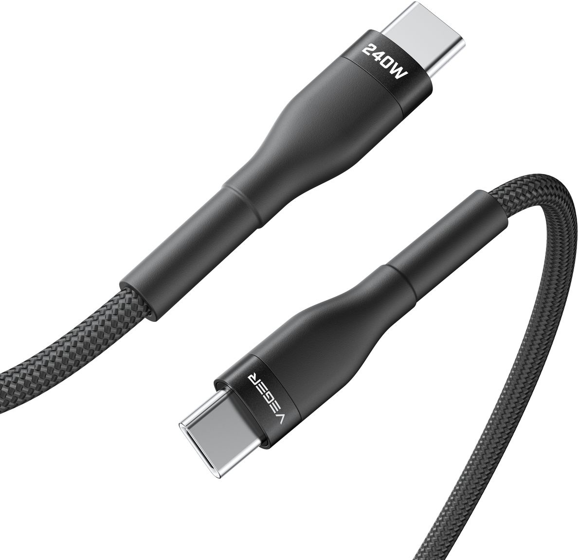 Veger CC03 USB-C naar USB-C kabel 1.5m Braided Aluminium 240 Watt