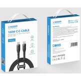 Veger CC05 USB-C naar USB-C kabel 1.5m Braided Aluminium 100Watt