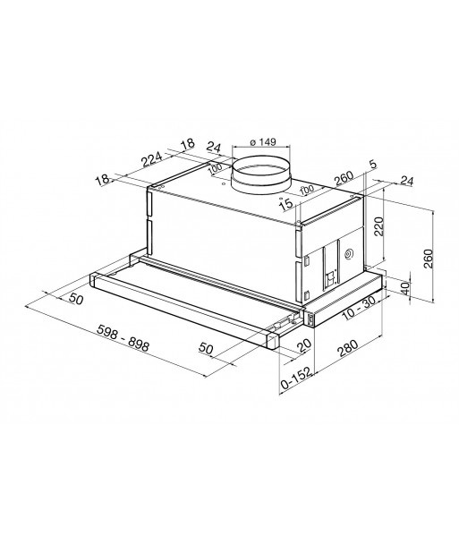 Smeg KSET66VNE2 - Vlakscherm afzuigkap