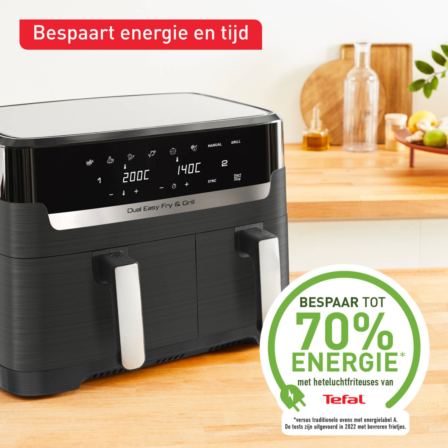 Tefal Easy Fry & Grill Dual EY905D 8.3L XXL - Hetelucht friteuse
