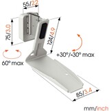 Vogel's SWM 4131 voor Sonos Era 300 Wit - Muurbeugel