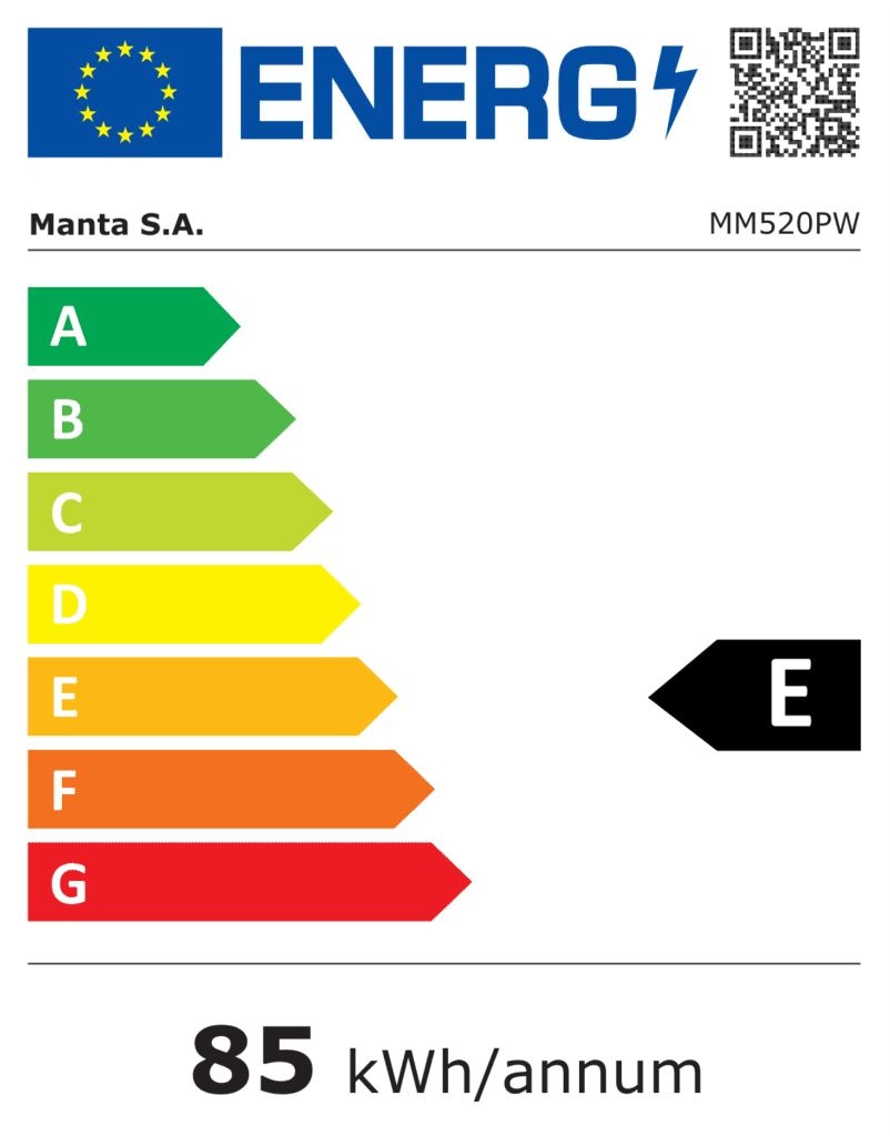 Manta MM520PW - Tafelmodel koelkast