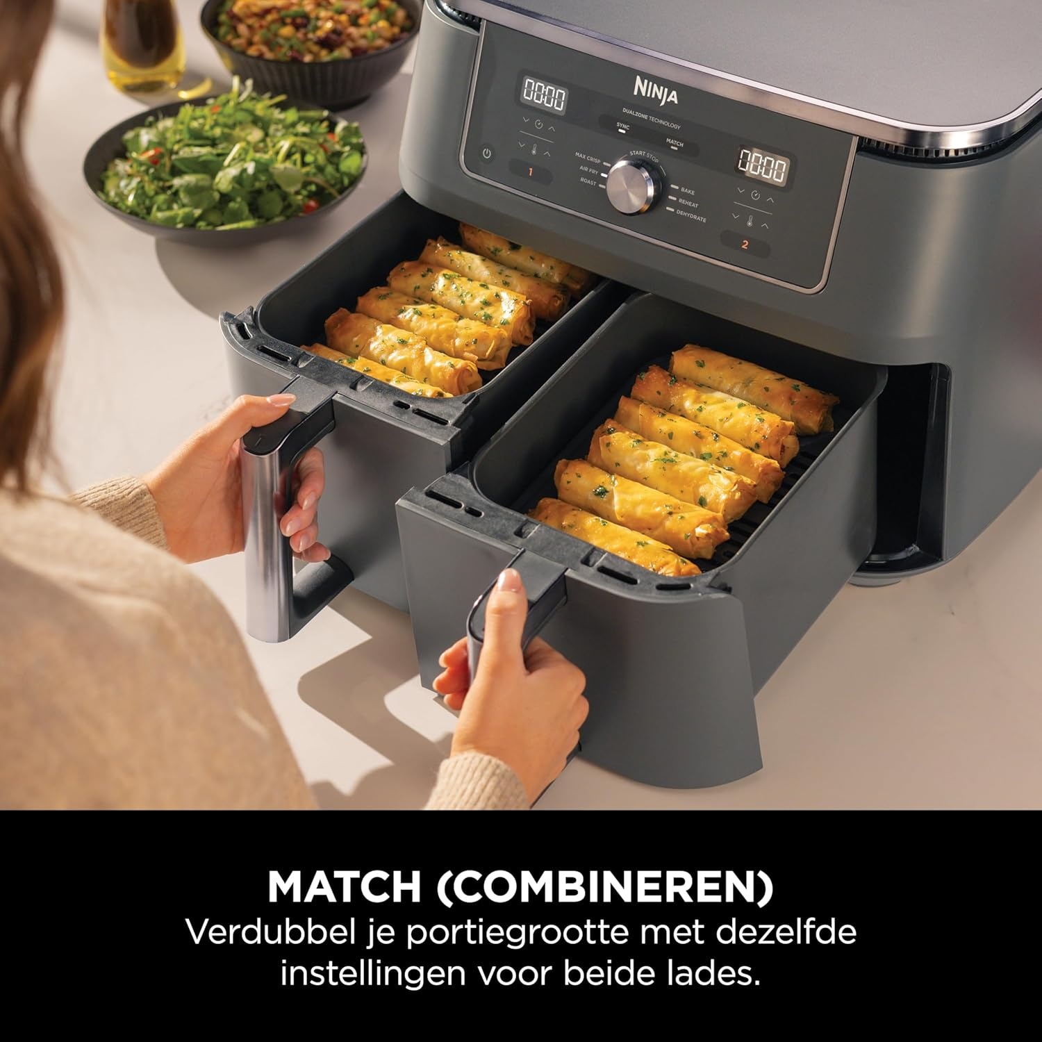 Ninja Dual Zone DZ400EU - Hetelucht friteuse