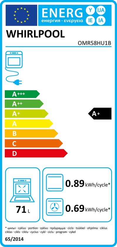 Whirlpool OMR58HU1B - Inbouw oven