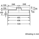 Bosch DHL555BL Serie 4 - Inbouw afzuigkap