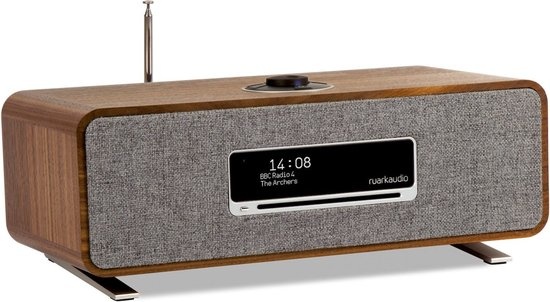 Ruark R3S Walnut – Compacte alles-in-één muzieksysteem met luxe walnoot afwerking