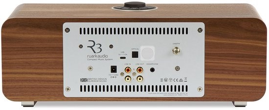 Ruark R3S Walnut – Compacte alles-in-één muzieksysteem met luxe walnoot afwerking