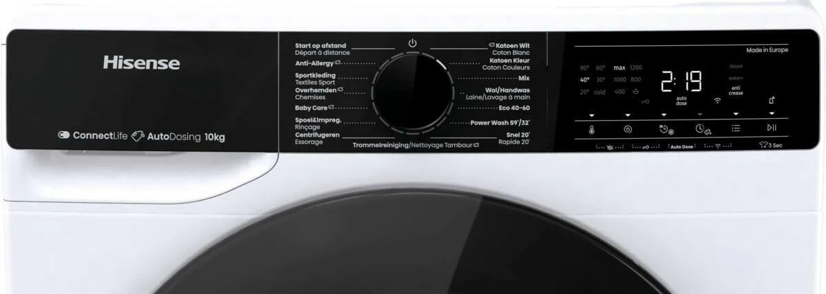 Hisense WF5V144BW/BLX - Wasmachine