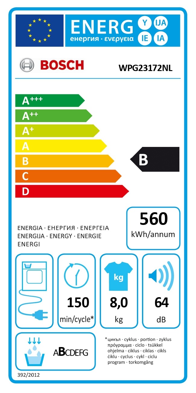 Bosch Serie 6 WPG23172NL - Condensdroger