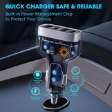 Veger CC53-2A2C PD QC 3A 66W Autolader Zwart