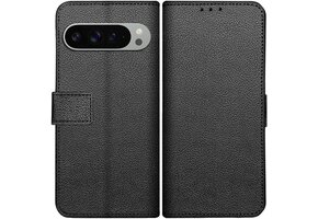 Just in Case Google Pixel 9 Pro XL PU leather Book Case Zwart - Telefoonhoesje
