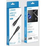 Veger V106 USB-C naar USB-C kabel 1.2m Nylon