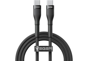 Veger CC03 USB-C naar USB-C kabel 1.5m Braided Aluminium 240 Watt