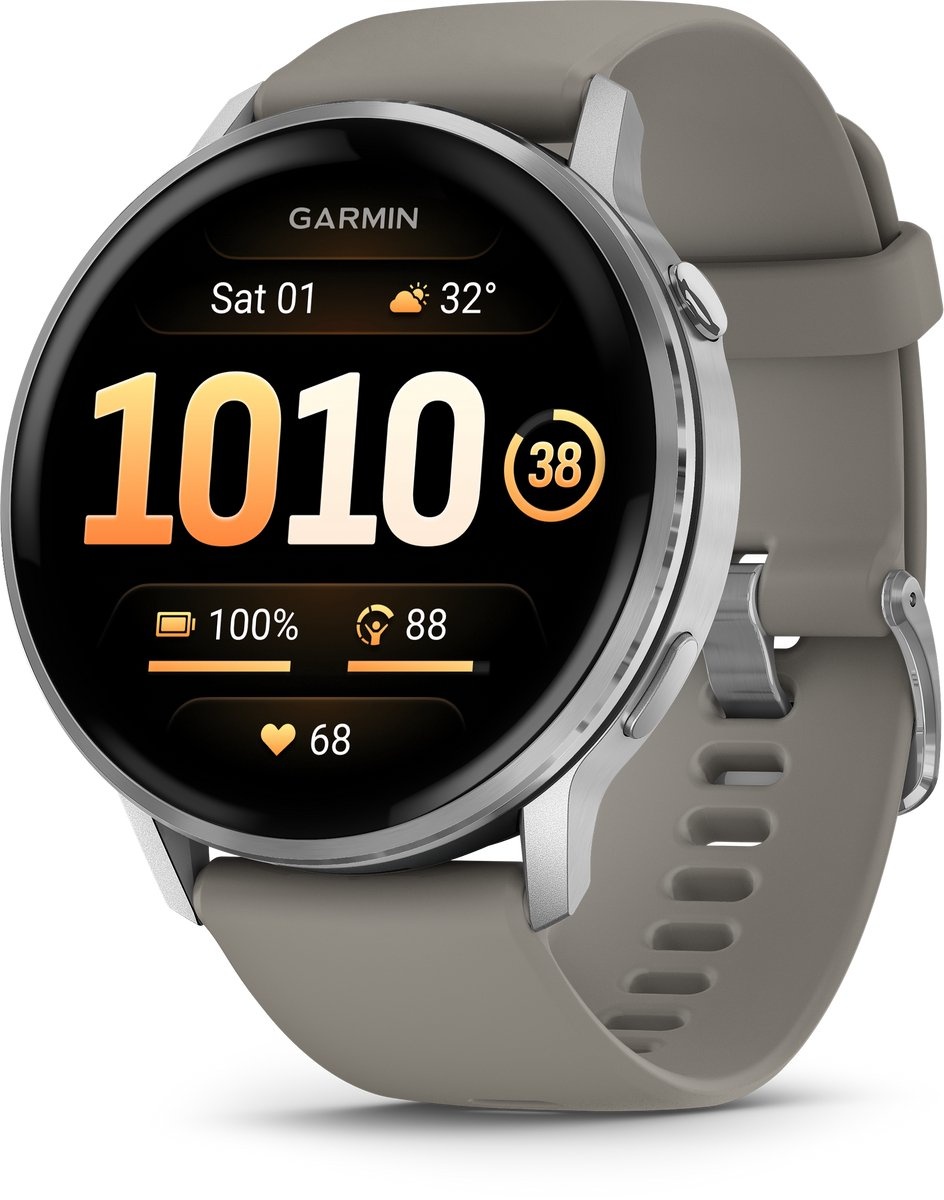 Garmin Venu 4 45mm Zilver/Grijs - Smartwatch