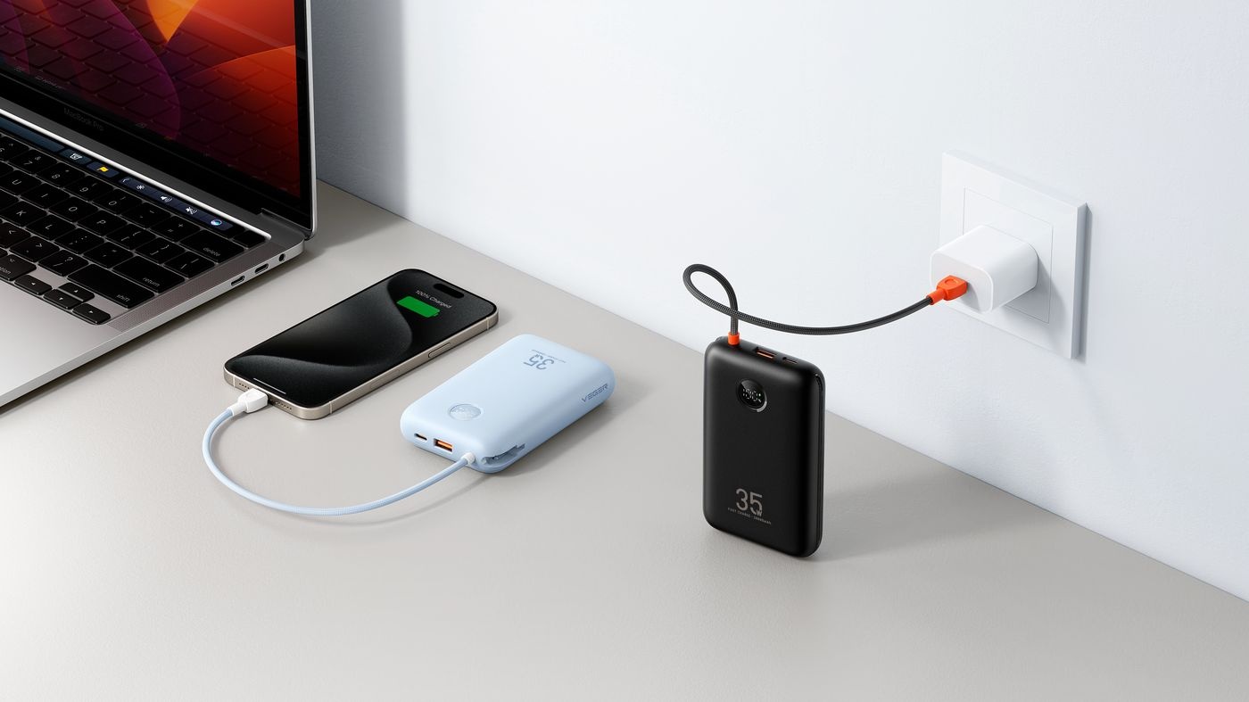 Veger K2 W2068 20.000 mAh Powerbank Zwart - Powerbank