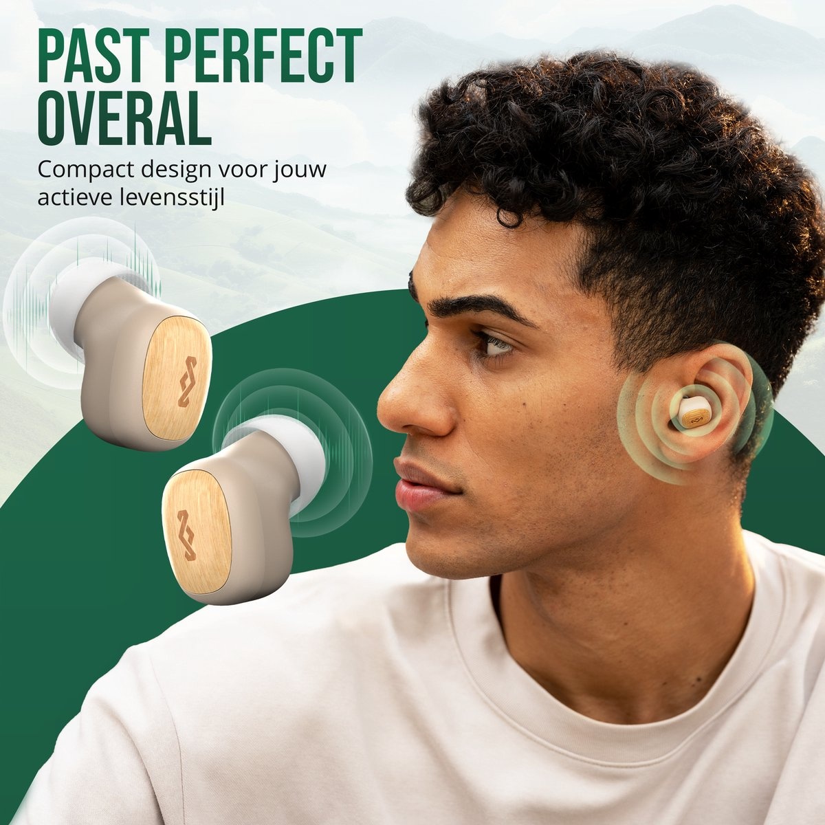 House of Marley Smile Jamaica Mini True Wireless Cream - Draadloze oordopjes