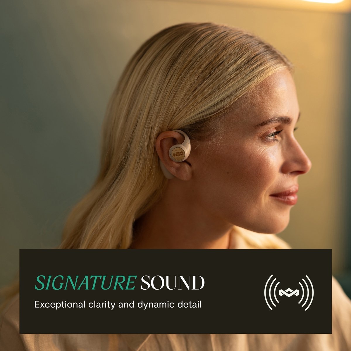 House of Marley Liberate Open-Ear True Wireless Cream - Draadloze oordopjes