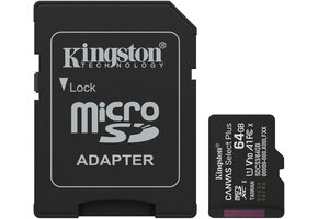 Kingston Canvas Select Plus Gen. 3 microSDXC 64GB met SD-adapter - Micro SD kaart