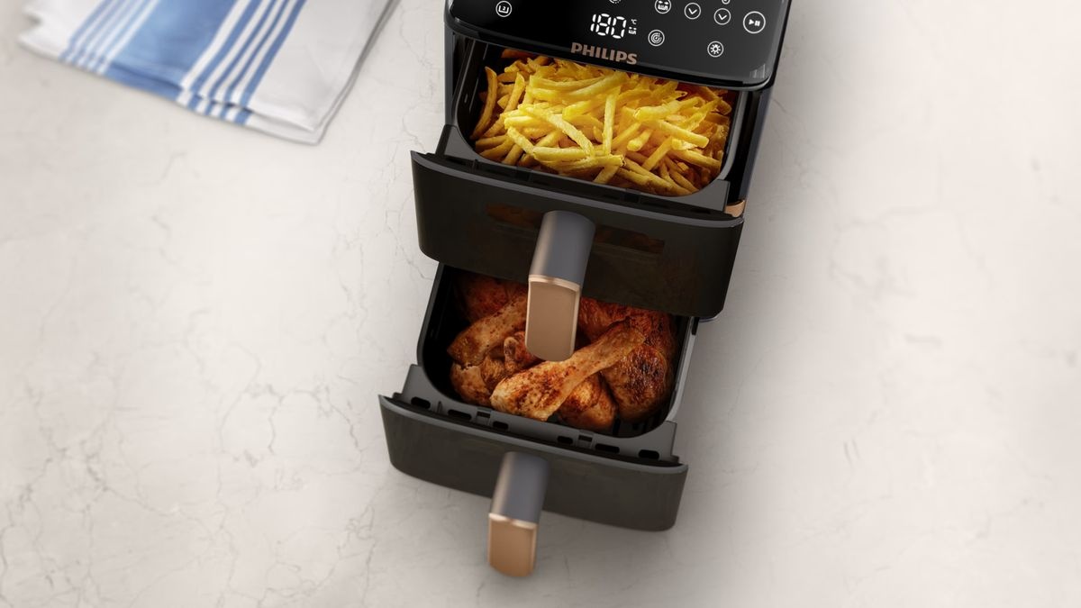 Philips 4000 Series Stacked Dual Basket NA462/70 - Hetelucht friteuse