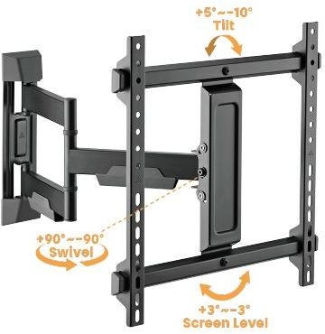 Cavus WME106 Muursteun dubbele arm (37 - 55 inch) - TV muurbeugel