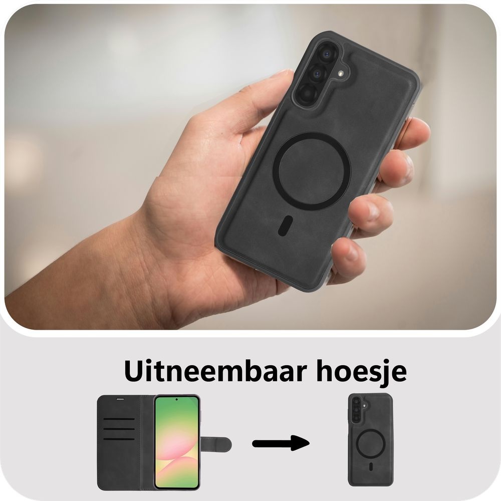 Just in Case PrimeWallet Case  Samsung Galaxy A57 PU leer Zwart - Telefoonhoesje