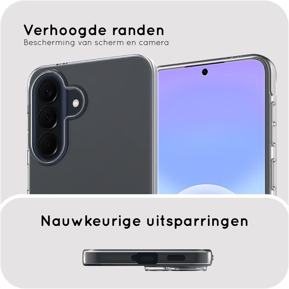 Just in Case Zero% Case Samsung Galaxy A57 Soft TPU Back Cover Transparant - Telefoonhoesje