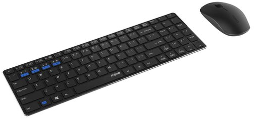 Rapoo 9300M Zwart - Toetsenbord + muis set