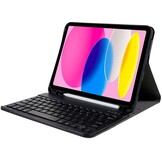 Just in Case Apple iPad 2022 Vintage Bluetooth Keyboard Cover Zwart - Tablethoes
